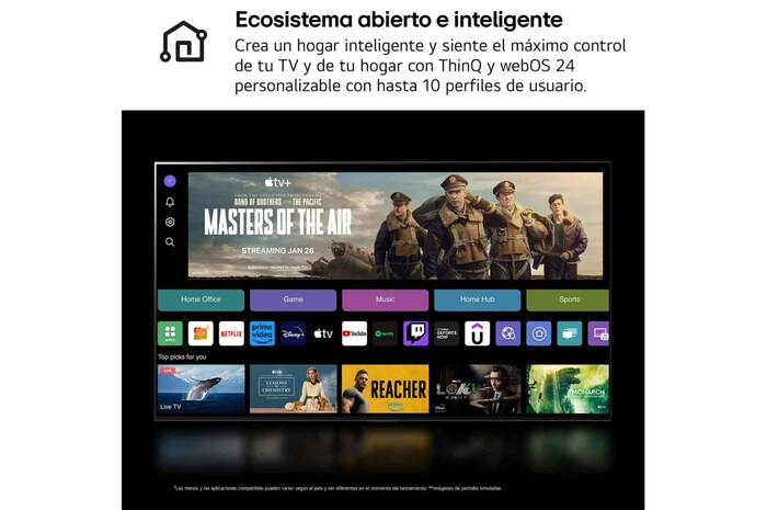 LG 55 pulgadas TV LG NANOCELL 4K serie AI NANO81 con Smart TV WebOS24, 55NANO81T6A