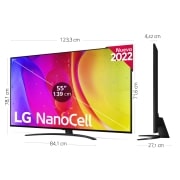 LG Televisor LG 4K Nanocell, Procesador de Gran Potencia 4K a5 Gen 5, compatible con formatos HDR 10, HLG y HGiG, Smart TV webOS22., 55NANO826QB