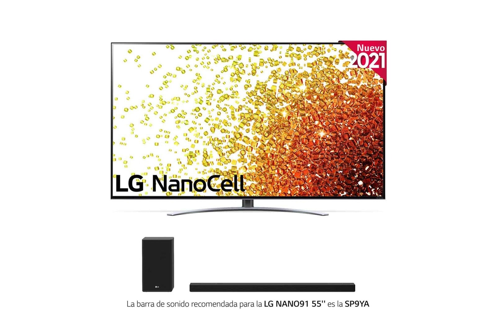 LG 4K NanoCell, SmartTV webOS 6.0, Procesador Inteligente 4K α7 Gen4 con AI, HDR Dolby Vision, DOLBY ATMOS [Clase de eficiencia energética G], 55NANO916PA