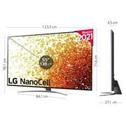 LG 4K NanoCell, SmartTV webOS 6.0, Procesador Inteligente 4K α7 Gen4 con AI, HDR Dolby Vision, DOLBY ATMOS [Clase de eficiencia energética G], 55NANO916PA