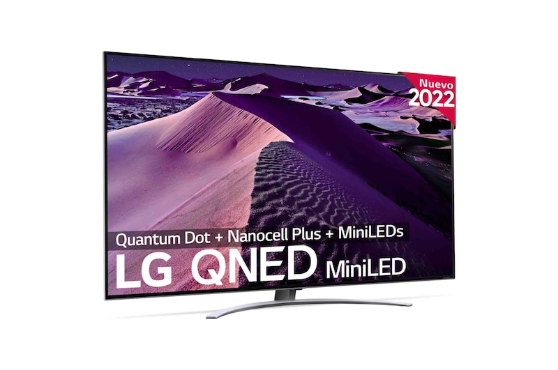 LG Televisor LG 4K QNED Mini LED, Procesador Inteligente de Gran Potencia 4K α7 Gen 5 con IA, compatible con el 100% de formatos HDR, HDR Dolby Vision y Dolby Atmos, Smart TV webOS22, perfecto para Gaming, 55QNED866QA