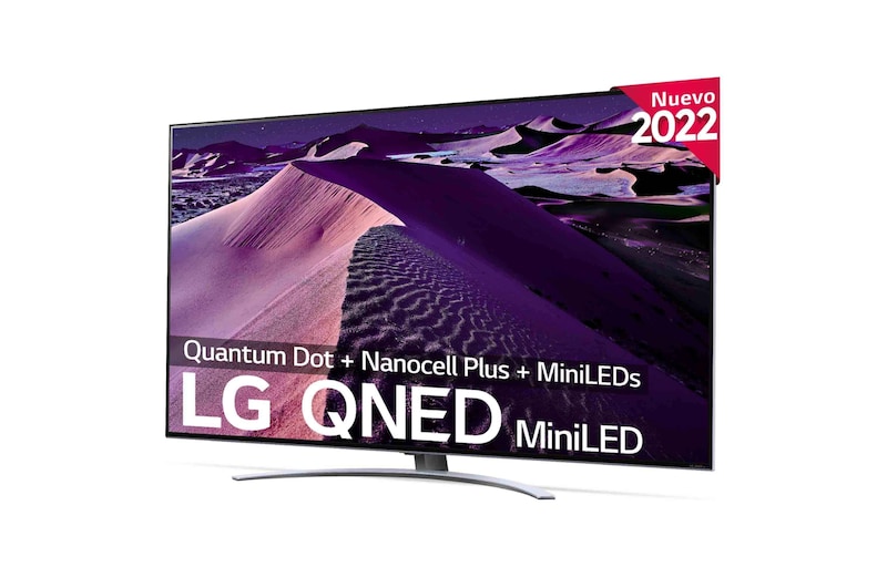 LG Televisor LG 4K QNED Mini LED, Procesador Inteligente de Gran Potencia 4K α7 Gen 5 con IA, compatible con el 100% de formatos HDR, HDR Dolby Vision y Dolby Atmos, Smart TV webOS22, perfecto para Gaming, 55QNED866QA