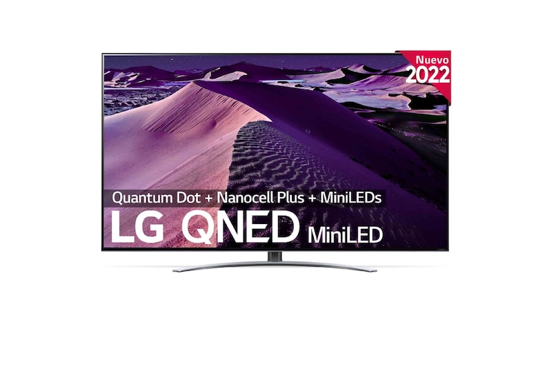 LG Televisor LG 4K QNED Mini LED, Procesador Inteligente de Gran Potencia 4K α7 Gen 5 con IA, compatible con el 100% de formatos HDR, HDR Dolby Vision y Dolby Atmos, Smart TV webOS22, perfecto para Gaming, 55QNED866QA