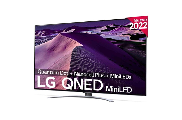 LG Televisor LG 4K QNED Mini LED, Procesador Inteligente de Gran Potencia 4K α7 Gen 5 con IA, compatible con el 100% de formatos HDR, HDR Dolby Vision y Dolby Atmos, Smart TV webOS22, perfecto para Gaming, 55QNED866QA