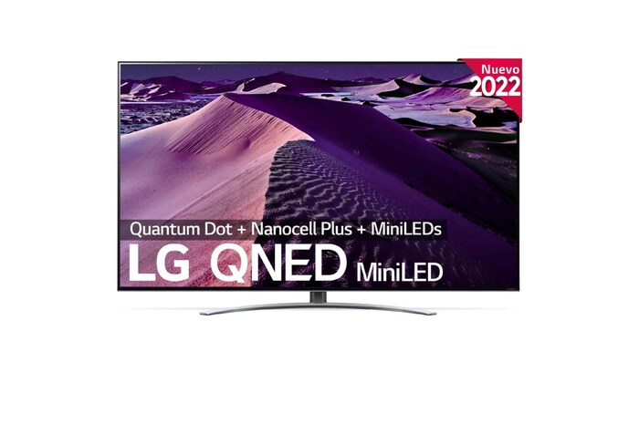 LG Televisor LG 4K QNED Mini LED, Procesador Inteligente de Gran Potencia 4K α7 Gen 5 con IA, compatible con el 100% de formatos HDR, HDR Dolby Vision y Dolby Atmos, Smart TV webOS22, perfecto para Gaming, 55QNED866QA