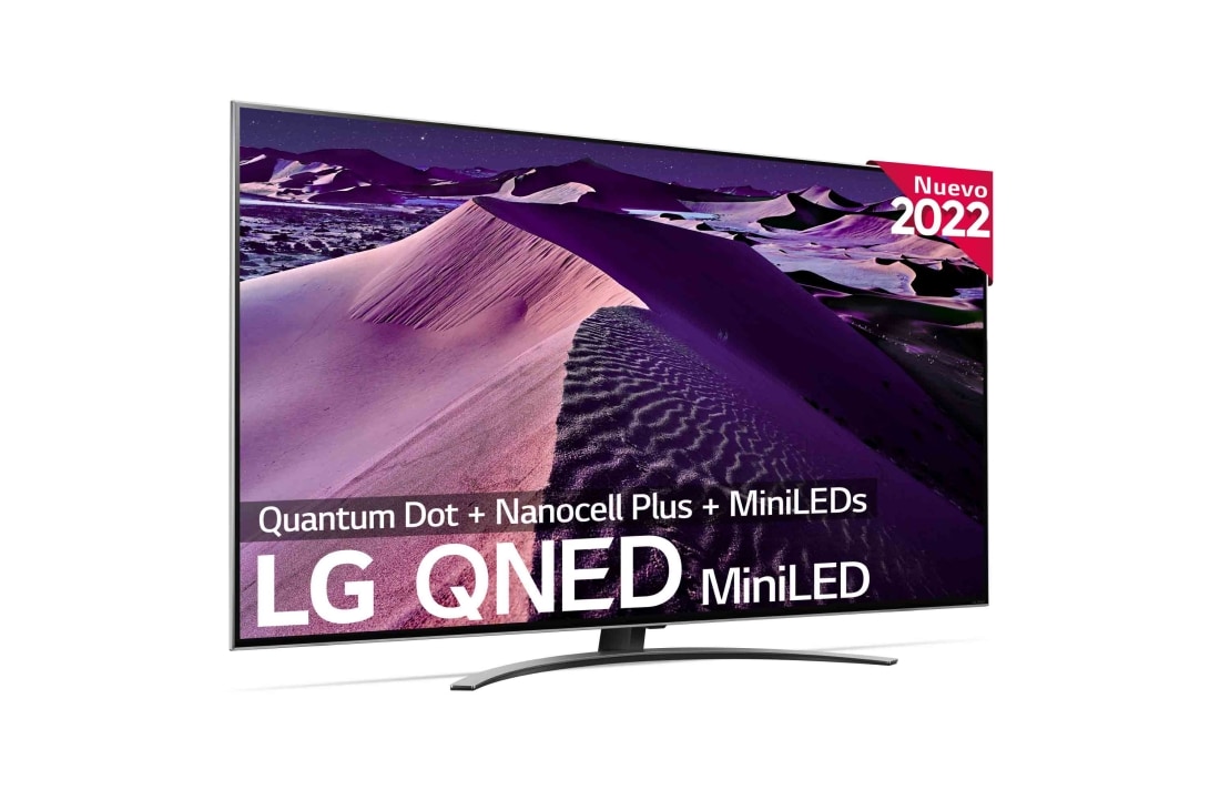 LG Televisor LG 4K QNED Mini LED, Procesador Inteligente de Gran Potencia 4K a7 Gen 5 con IA, compatible con el 100% de formatos HDR, HDR Dolby Vision y Dolby Atmos, Smart TV webOS22, perfecto para Gaming, 55QNED876QB