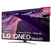LG Televisor LG 4K QNED Mini LED, Procesador Inteligente de Gran Potencia 4K a7 Gen 5 con IA, compatible con el 100% de formatos HDR, HDR Dolby Vision y Dolby Atmos, Smart TV webOS22, perfecto para Gaming, 55QNED876QB