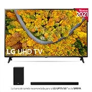 LG TV LG 4K UHD, SmartTV webOS 6.0, Procesador de Imagen 4K Quad Core, Gaming TV, Compatible HDR10 Pro y HLG [Clasificación energética G], 55UP75006LF