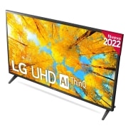 LG Televisor LG 4K UHD, Procesador de Gran Potencia 4K a5 Gen 5, compatible con formatos HDR 10, HLG y HGiG, Smart TV webOS22., 55UQ75006LF