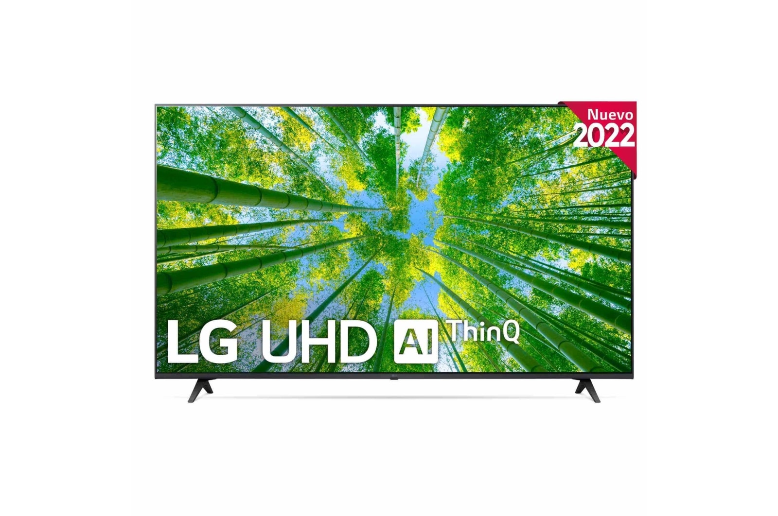 LG Televisor LG 4K UHD, Procesador de Gran Potencia 4K a5 Gen 5, compatible con formatos HDR 10, HLG y HGiG, Smart TV webOS22., 55UQ80006LB