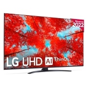 LG Televisor LG 4K UHD, Procesador de Gran Potencia 4K a5 Gen 5, compatible con formatos HDR 10, HLG y HGiG, Smart TV webOS22., 55UQ91006LA