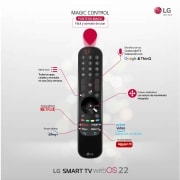 LG Televisor LG 4K UHD, Procesador de Gran Potencia 4K a5 Gen 5, compatible con formatos HDR 10, HLG y HGiG, Smart TV webOS22., 55UQ91006LA