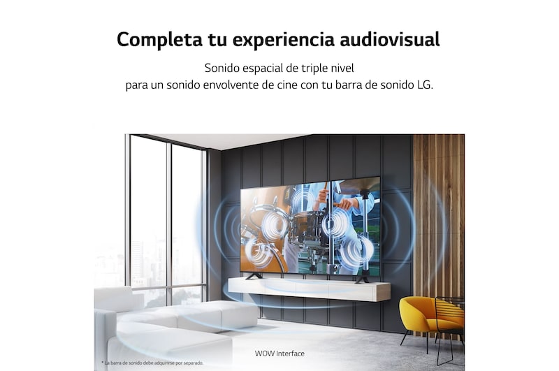 LG TV LG UHD 4K de 43'' Serie 74, Procesador Alta Potencia, HDR10 / Dolby Digital Plus, Smart TV webOS23. , 43UR74006LB