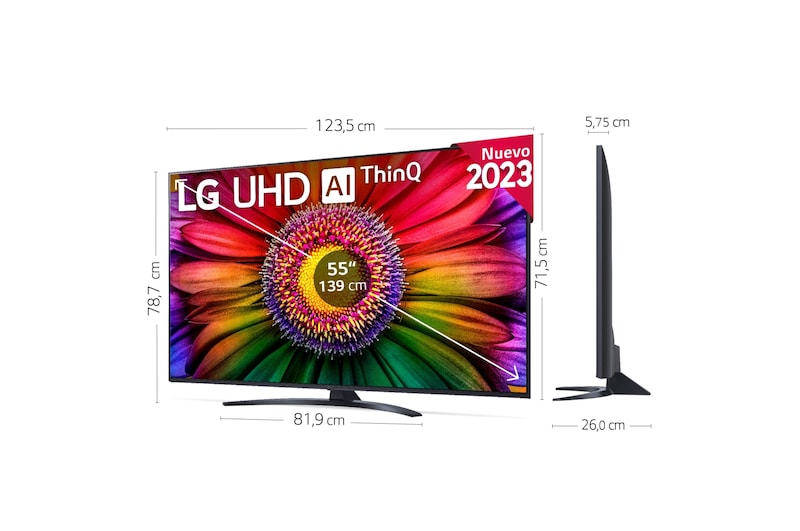 LG TV LG UHD 4K de 43'' Serie 81, Procesador Alta Potencia, HDR10 / Dolby Digital Plus, Smart TV webOS23, , 43UR81006LJ
