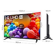 LG 55 pulgadas TV LG UHD AI 4K serie UT73 con Smart TV WebOS24, 55UT73006LA