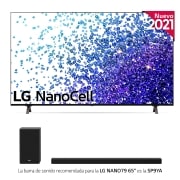 LG 4K NanoCell, SmartTV webOS 6.0, Procesador de Imagen 4k Quad Core  [Clase de eficiencia energética G], 65NANO796PB