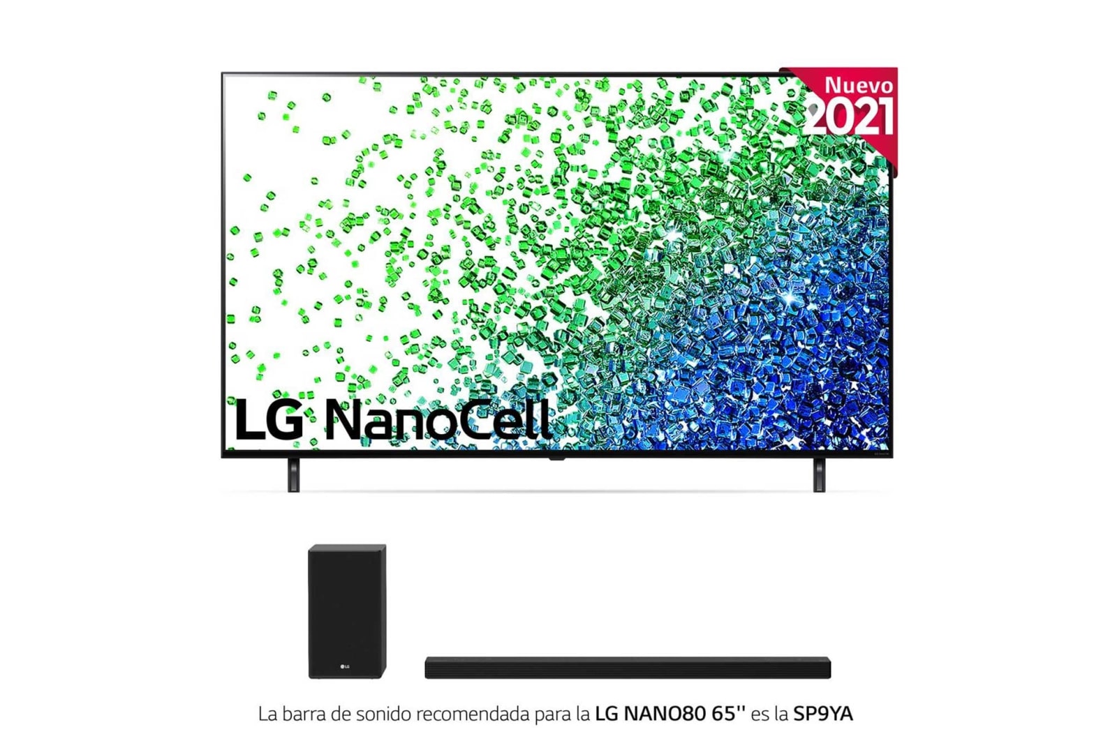 LG 4K NanoCell, SmartTV webOS 6.0, Procesador Inteligente 4K α7 Gen4 con AI, HDR Dolby Vision, DOLBY ATMOS  [Clase de eficiencia energética G], 65NANO896PC