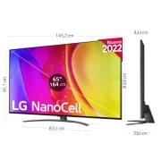 LG Televisor LG 4K Nanocell, Procesador de Gran Potencia 4K a5 Gen 5, compatible con formatos HDR 10, HLG y HGiG, Smart TV webOS22, 65NANO816QA