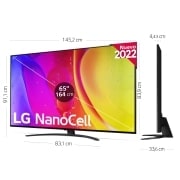 LG Televisor LG 4K Nanocell, Procesador de Gran Potencia 4K a5 Gen 5, compatible con formatos HDR 10, HLG y HGiG, Smart TV webOS22, 65NANO826QB