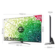 LG 4K NanoCell, SmartTV webOS 6.0, Procesador Inteligente 4K α7 Gen4 con AI, HDR Dolby Vision, DOLBY ATMOS [Clase de eficiencia energética F], 65NANO866PA