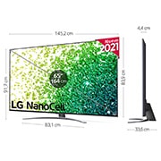 LG 4K NanoCell, SmartTV webOS 6.0, Procesador Inteligente 4K α7 Gen4 con AI, HDR Dolby Vision, DOLBY ATMOS [Clase de eficiencia energética F], 65NANO886PB