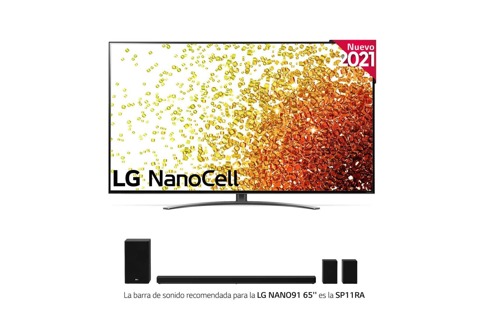 LG 4K NanoCell, SmartTV webOS 6.0, Procesador Inteligente 4K α7 Gen4 con AI, HDR Dolby Vision, DOLBY ATMOS [Clase de eficiencia energética G], 65NANO916PA