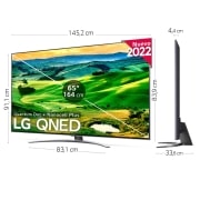 LG Televisor LG 4K QNED, Procesador Inteligente de Gran Potencia 4K a7 Gen 5 con IA, compatible con formatos HDR 10, HLG, HGiG, Smart TV webOS22, perfecto para Gaming, 65QNED816QA