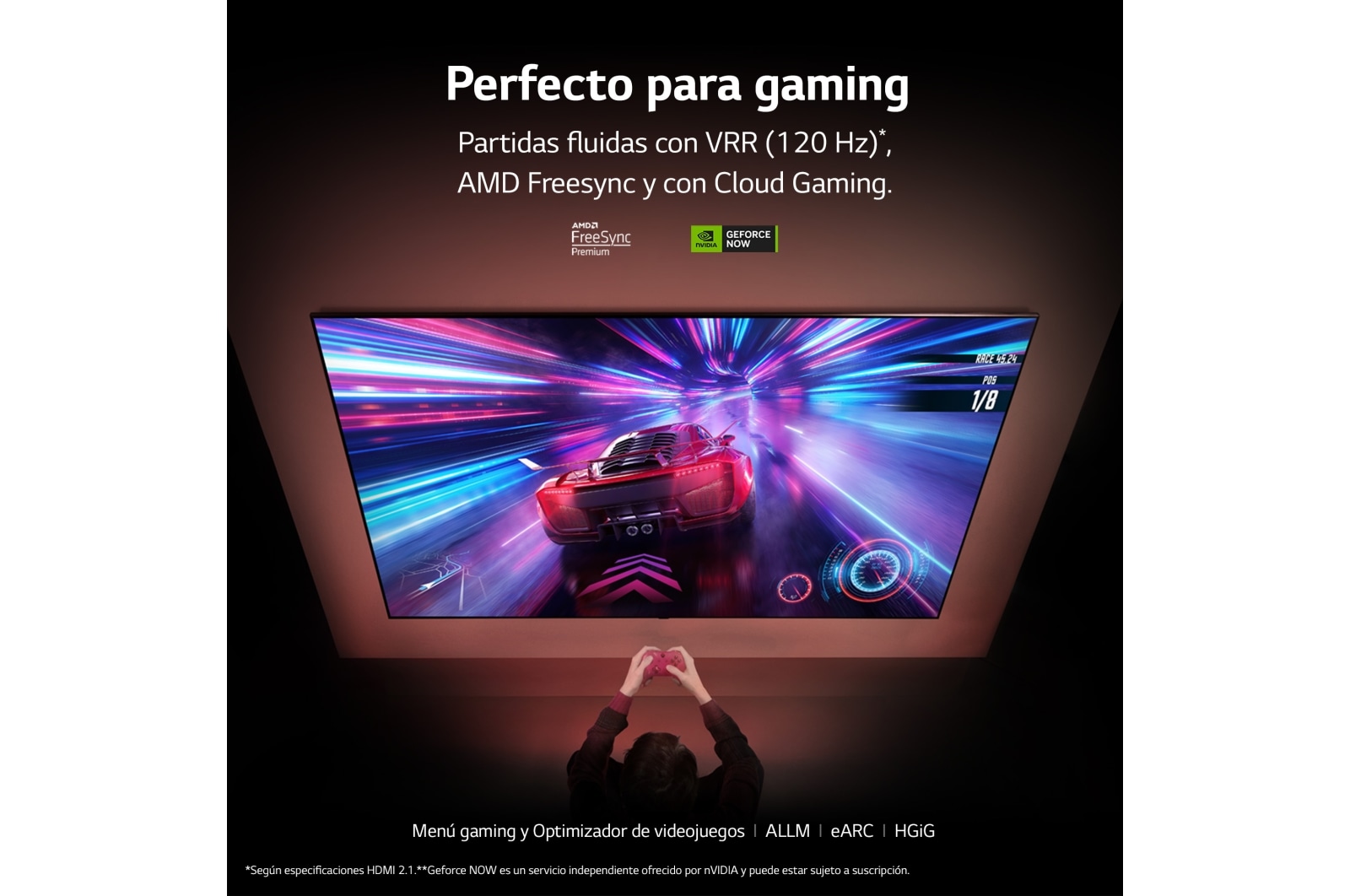 LG TV LG  QNED MiniLED 4K de 65'' Serie 86, Procesador Gran Potencia, Dolby Vision / Dolby ATMOS, Smart TV webOS23, perfecto para Gaming., 65QNED866RE