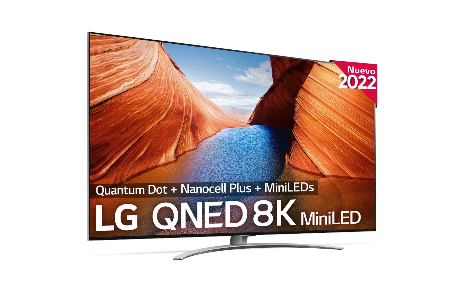 LG Televisor LG 8K QNED Mini LED, Procesador Inteligente de Máxima Potencia 8K α9 Gen 5 con IA, compatible con el 100% de formatos HDR, HDR Dolby Vision y Dolby Atmos, Smart TV webOS22, perfecto para Gaming., 65QNED996QB