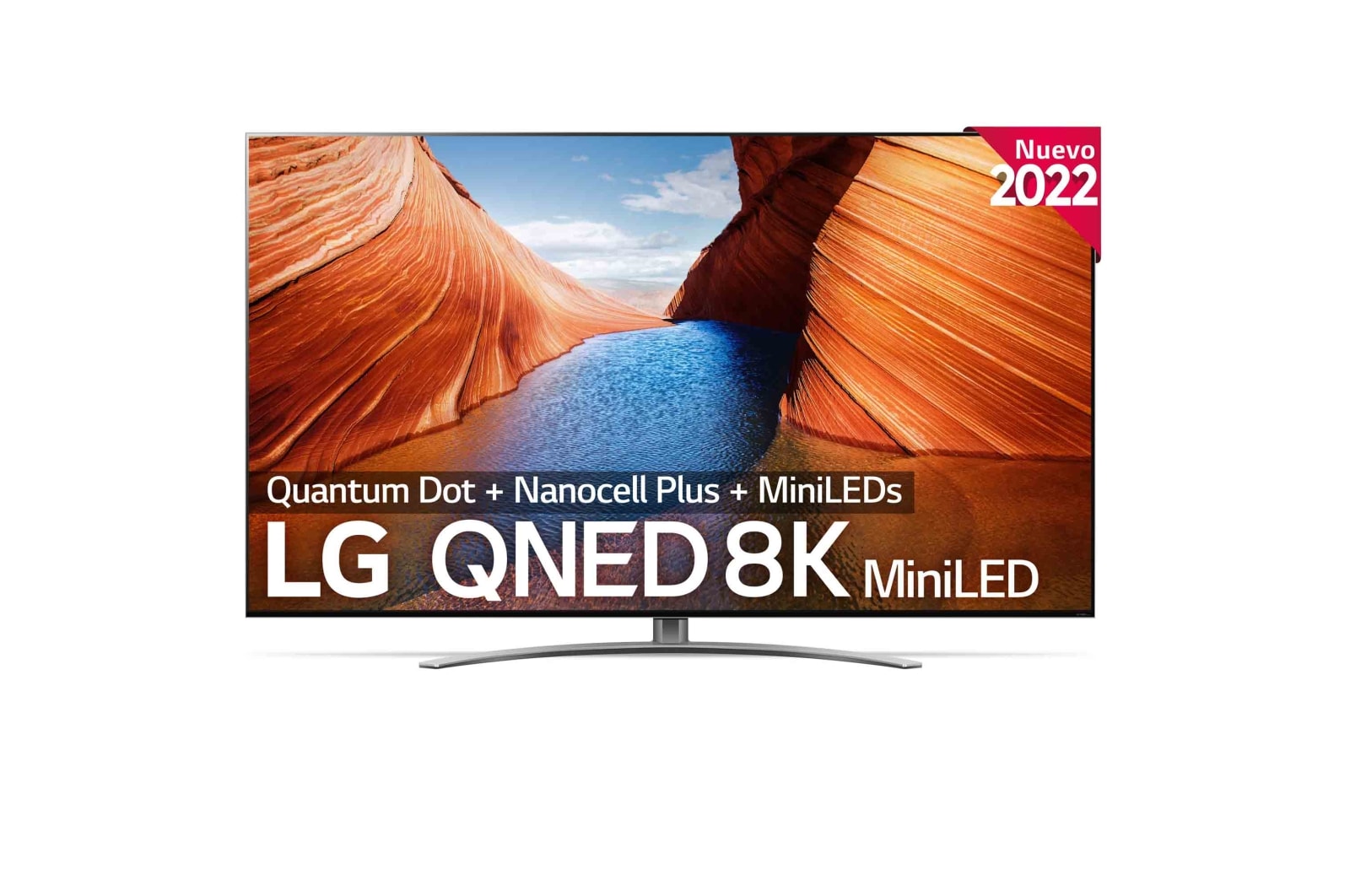 LG Televisor LG 8K QNED Mini LED, Procesador Inteligente de Máxima Potencia 8K α9 Gen 5 con IA, compatible con el 100% de formatos HDR, HDR Dolby Vision y Dolby Atmos, Smart TV webOS22, perfecto para Gaming., 65QNED996QB