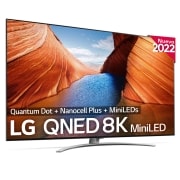 LG Televisor LG 8K QNED Mini LED, Procesador Inteligente de Máxima Potencia 8K α9 Gen 5 con IA, compatible con el 100% de formatos HDR, HDR Dolby Vision y Dolby Atmos, Smart TV webOS22, perfecto para Gaming., 65QNED996QB