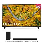 LG TV LG 4K UHD, SmartTV webOS 6.0, Procesador de Imagen 4K Quad Core, Gaming TV, Compatible HDR10 Pro y HLG [Clasificación energética G], 65UP75006LF