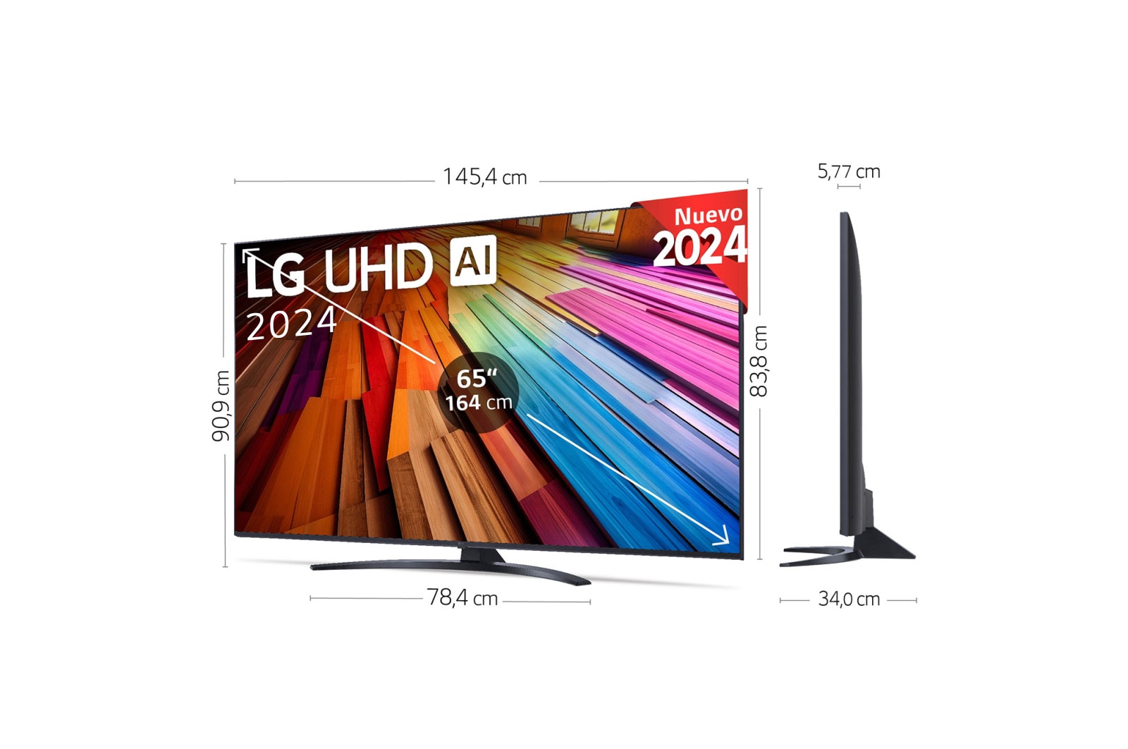 LG 65 pulgadas Smart TV LG UHD AI UT81 4K 2024, 65UT81006LA