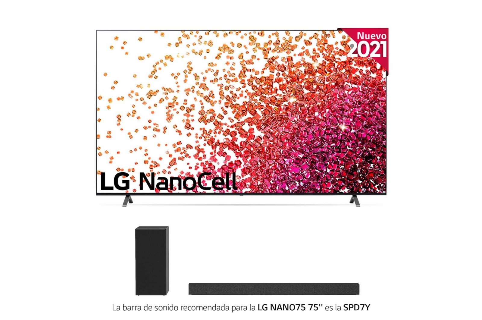 LG 4K NanoCell, SmartTV webOS 6.0, Procesador de Imagen 4k Quad Core [Clase de eficiencia energética G], 75NANO756PA