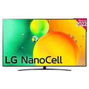 LG Televisor LG 4K Nanocell, Procesador de Gran Potencia 4K a5 Gen 5, compatible con formatos HDR 10, HLG y HGiG, Smart TV webOS22, 75NANO766QA