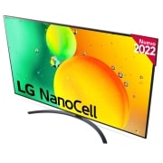 LG Televisor LG 4K Nanocell, Procesador de Gran Potencia 4K a5 Gen 5, compatible con formatos HDR 10, HLG y HGiG, Smart TV webOS22, 75NANO766QA