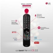 LG Televisor LG 4K Nanocell, Procesador de Gran Potencia 4K a5 Gen 5, compatible con formatos HDR 10, HLG y HGiG, Smart TV webOS22, 75NANO766QA