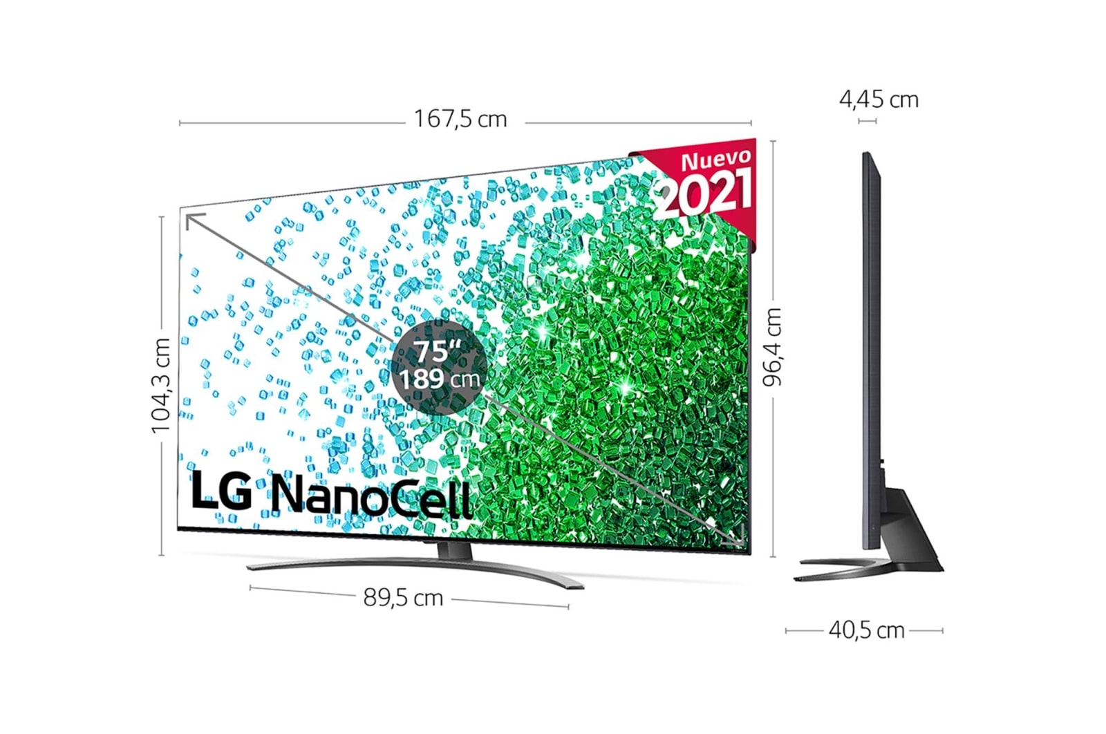 LG 4K NanoCell, SmartTV webOS 6.0, Procesador de Imagen 4k Quad Core [Clase de eficiencia energética F], 75NANO816PA