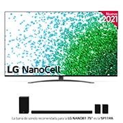 LG 4K NanoCell, SmartTV webOS 6.0, Procesador de Imagen 4k Quad Core [Clase de eficiencia energética F], 75NANO816PA