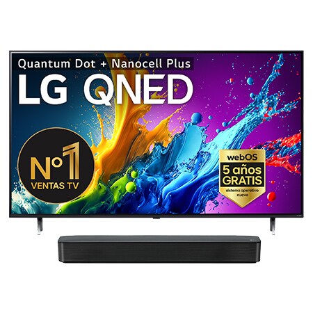 LG Pack TV LG QNED80 75" + Barra de Sonido SQM1, 75QNED80T6A.ESB