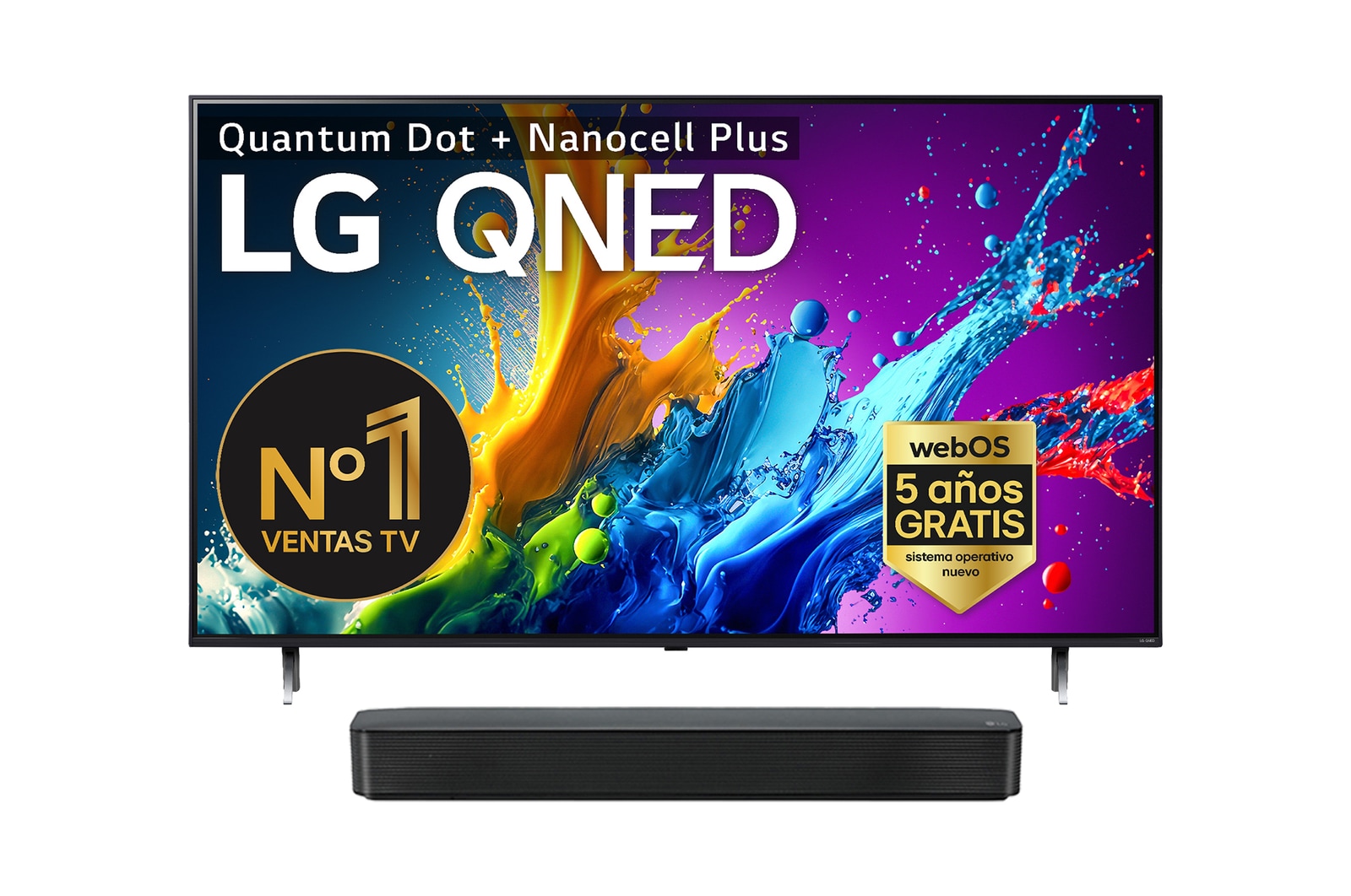 LG Pack TV LG QNED80 75" + Barra de Sonido SQM1, 75QNED80T6A.ESB