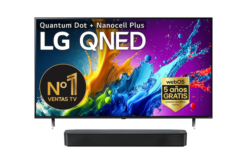 LG Pack TV LG QNED80 75" + Barra de Sonido SQM1, 75QNED80T6A.ESB