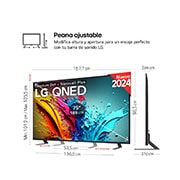 LG 75 pulgadas TV LG QNED 4K serie AI QNED85 con Smart TV WebOS24, 75QNED85T6C
