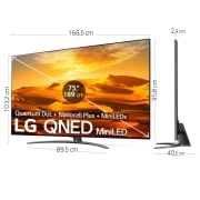 LG TV LG QNED MiniLED 4K 75'' Serie 91, Procesador Gran Potencia, Dolby Vision / Dolby Atmos, Smart TV webOS22, perfecto para gaming., 75QNED916QE