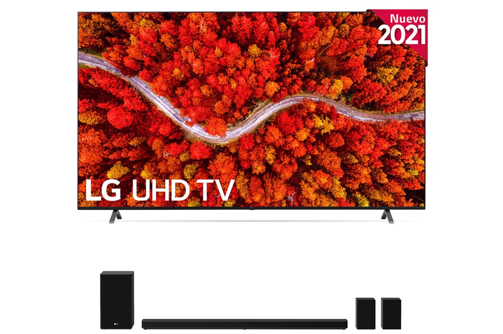 LG 4K UHD, SmartTV webOS 6.0, Procesador de Imagen 4K Quad Core [Clasificación energética G], 75UP80006LA