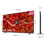 LG 4K UHD, SmartTV webOS 6.0, Procesador de Imagen 4K Quad Core [Clasificación energética G], 75UP80006LA