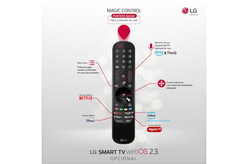 LG TV LG UHD 4K de 75'' Serie 76, Procesador Alta Potencia, HDR10 / Dolby Digital Plus, Smart TV webOS23., 75UR76006LL