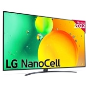 LG Televisor LG 4K Nanocell, Procesador de Gran Potencia 4K a5 Gen 5, compatible con formatos HDR 10, HLG y HGiG, Smart TV webOS22, 86NANO766QA