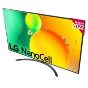 LG Televisor LG 4K Nanocell, Procesador de Gran Potencia 4K a5 Gen 5, compatible con formatos HDR 10, HLG y HGiG, Smart TV webOS22, 86NANO766QA