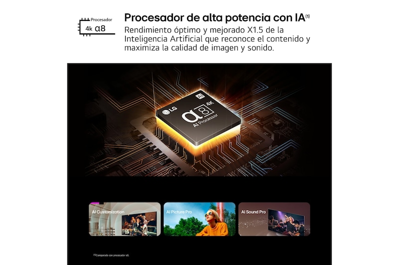 LG 86 pulgadas TV LG NANOCELL 4K serie AI NANO81 con Smart TV WebOS24, 86NANO81T6A